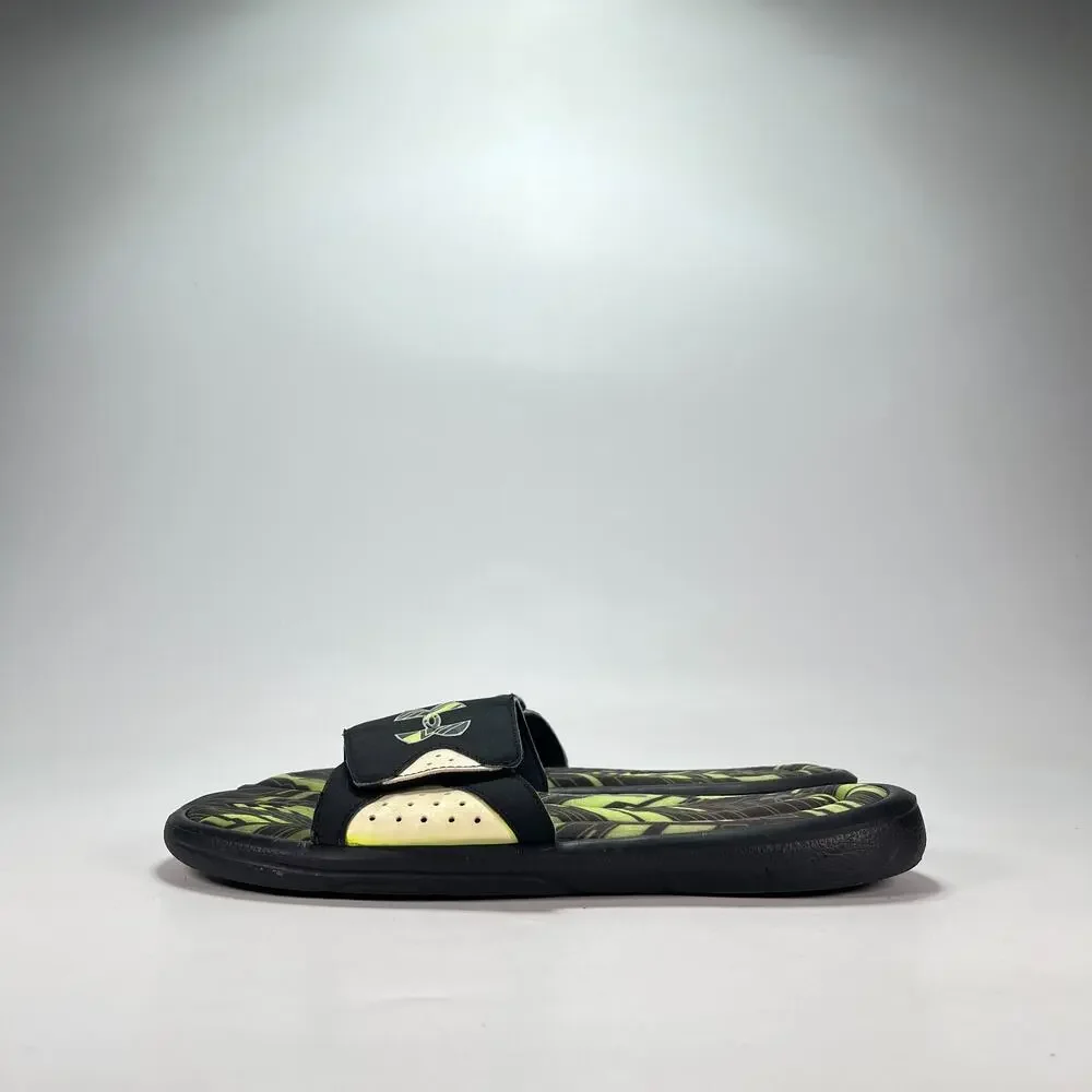 Under Armour Ignite Banshee II Bright Yellow Black Slides 1266339-002 Mens Sz 11